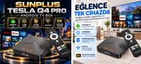 Sunplus Tesla Q4 Pro 32gb 4gb ram  6K Android TV Box  Android 14 İşletim Sistemi 64 GB Depola  Wi-Fi 6